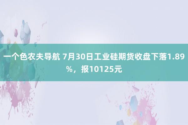 一个色农夫导航 7月30日工业硅期货收盘下落1.89%，报10125元