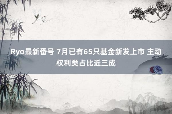 Ryo最新番号 7月已有65只基金新发上市 主动权利类占比近三成