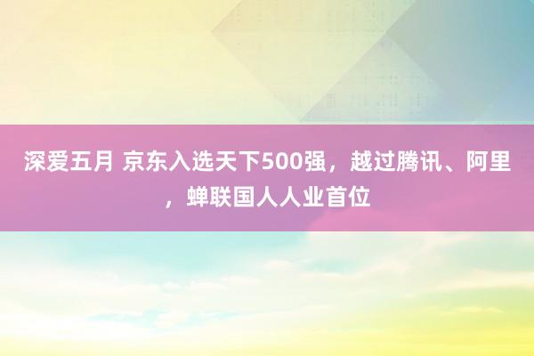 深爱五月 京东入选天下500强，越过腾讯、阿里，蝉联国人人业首位