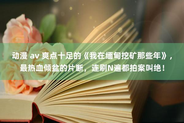 动漫 av 爽点十足的《我在缅甸挖矿那些年》，最热血倾盆的片断，连刷N遍都拍案叫绝！