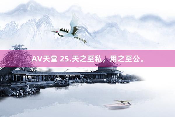 AV天堂 25.天之至私，用之至公。